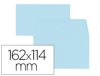 Enveloppe oxford c6 114x162mm 120g gommée coloris bleu ciel étui 20 unités