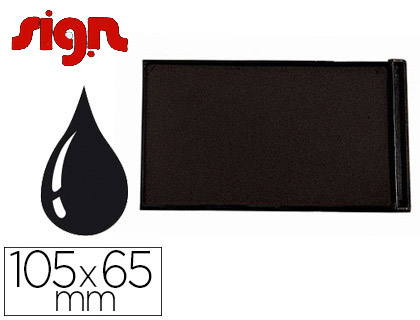 Recharge sign pour tampon encreur 105x65mm coloris noir