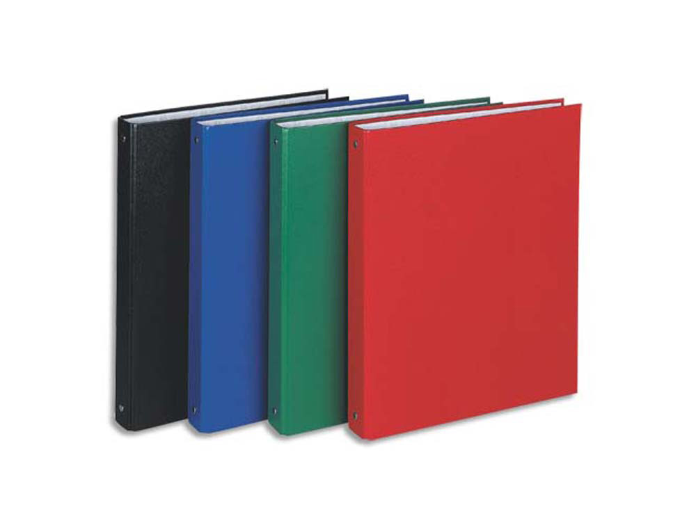Classeur exacompta 4 anneaux 30mm a4 carte rembordée pvc dos 40mm coloris assortis
