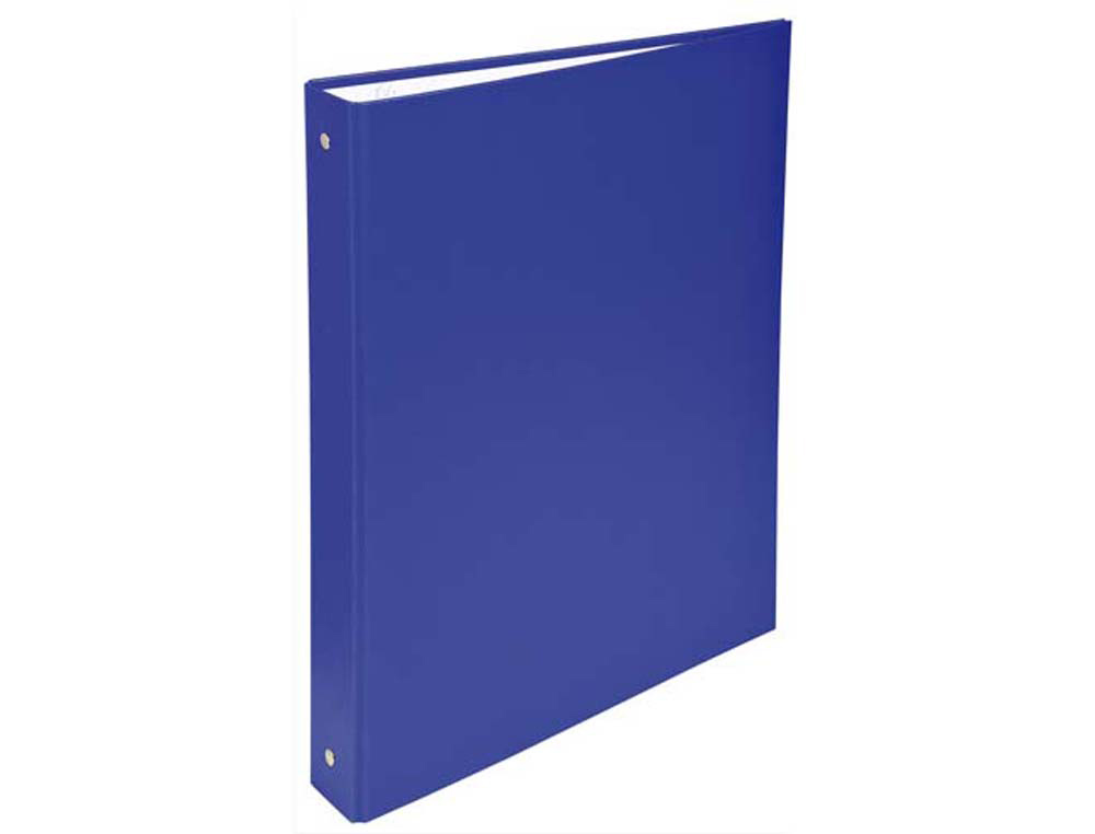 Classeur exacompta 4 anneaux 30mm a4 carte rembordée pvc dos 40mm coloris bleu foncé