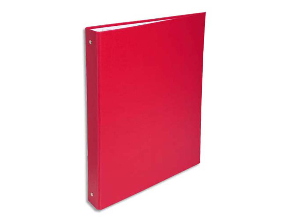 Classeur exacompta 4 anneaux 30mm a4 carte rembordée pvc dos 40mm coloris rouge
