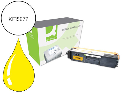 Toner laser compatible q-connect brother tn325y 3500 p jaune