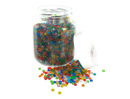 Perle rocaille transparente diamètre 5mm bocal 500g