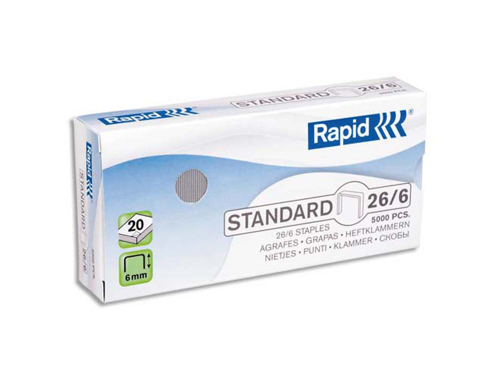 Agrafe rapid 26/6 boîte 5000 unités