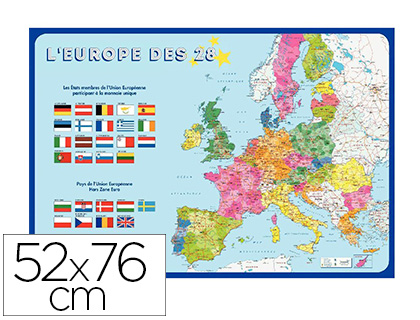 Poster bouchut grandrémy europe 52x76cm 150g pelliculé effaçable à sec
