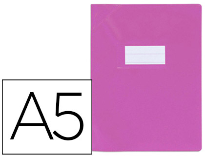 Protège-cahier elba strong line pvc cristal 15/100e sans phtalates coins renforcés a5+ 170x220mm coloris violet opaque