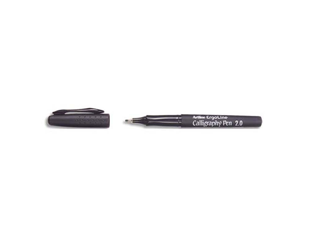Marqueur artline calligraphie largeur trait 2mm pointe fibre encre base eau sans xylène prise ergonomique coloris noir