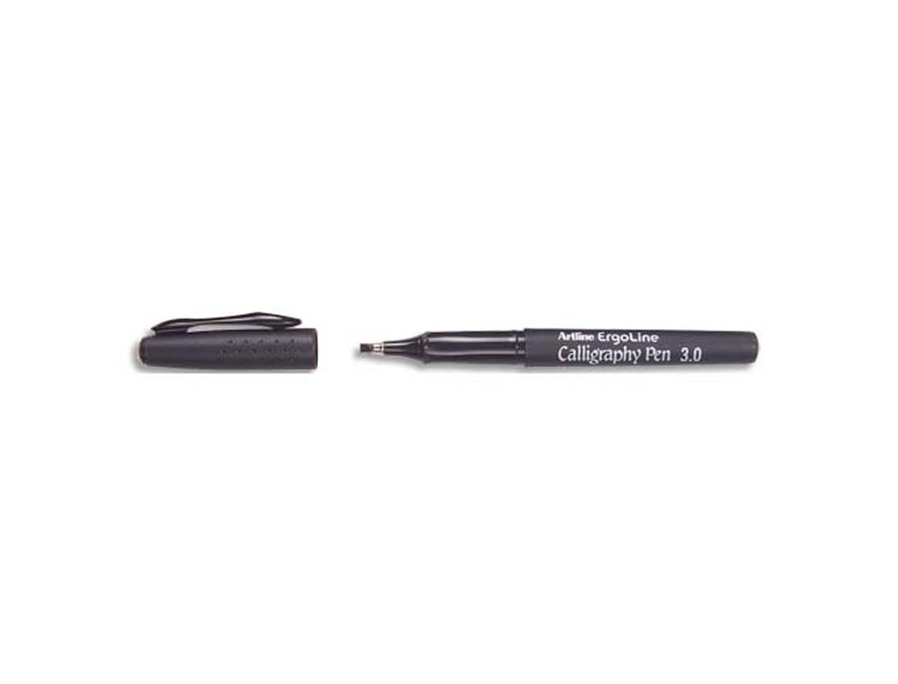 Marqueur artline calligraphie largeur trait 3mm pointe fibre encre base eau sans xylène prise ergonomique coloris noir