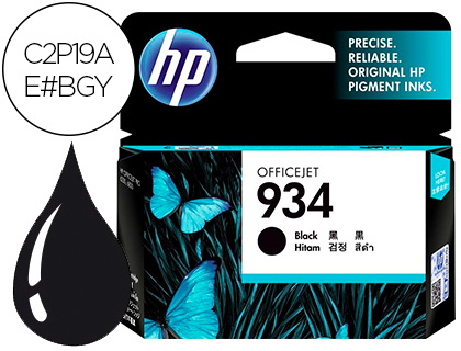 Cartouche d'encre original hp 934 400 p noir