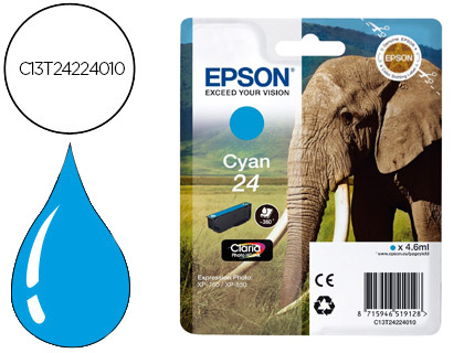 Cartouche d'encre original epson c13t24224010 360 p cyan