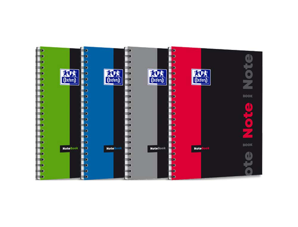 Bloc oxford notebook reliure intégrale couverture carton extra-rigide a4+ 245x310mm 160 pages 90g 5x5mm 4 trous