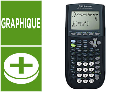 Calculatrice texas instruments graphique ti-82 advanced fonctions essentielles câble usb inclus 190x90x25mm 290g