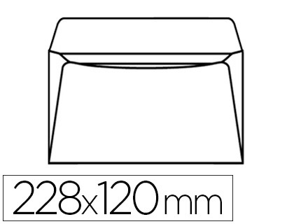 Pochette polyéthylène adhésive pac list documents 228x120mm papier dorsal kraft blanc siliconé 39g/m2 boîte 100 unités