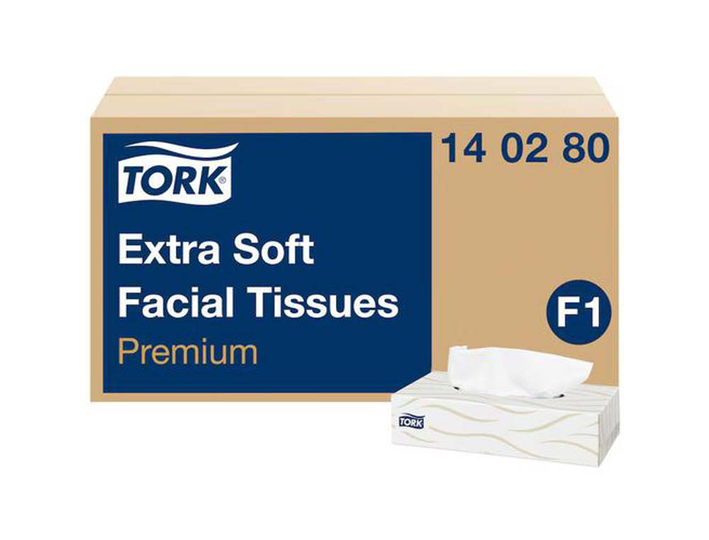 Mouchoir tork 2 plis boîte distributrice rectangulaire blanc premium boîte 100 unités
