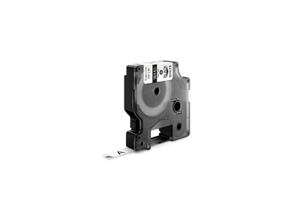 Ruban titreuse dymo industriel rhino support vinyle 9mmx5.5m coloris impression noir/blanc
