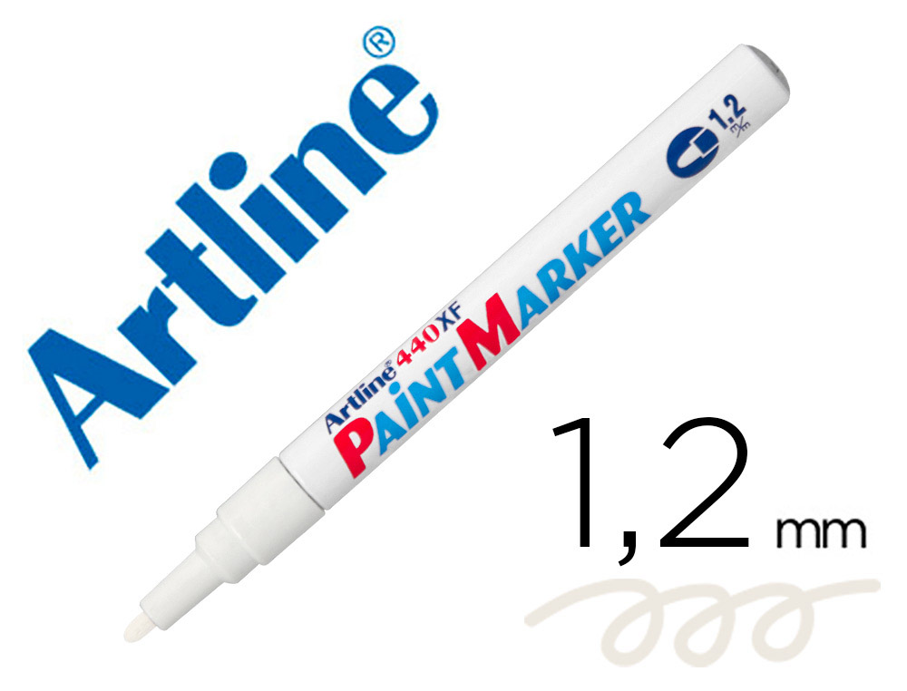 Marqueur artline permanent paint marker 440 pointe fine conique 1.2mm encre pigmentée base d'huile coloris blanc