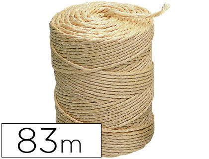 Ficelle sisal écologique liderpapel 3 fils idéal colis tra  vaux manuels décoration rouleau 1/2kg longueur 83m écru