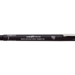 Feutre technique uniball calibrees  pointes biseau     2mm coloris noir