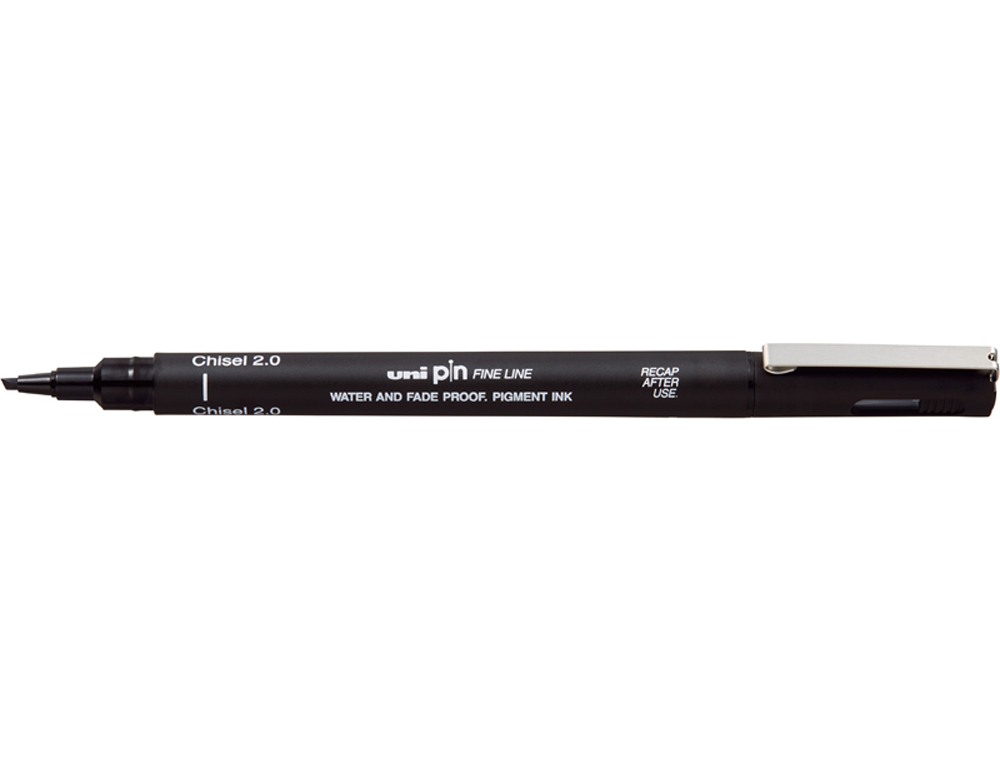 601903g-1.jpg Feutre technique uniball calibrees pointes biseau 2mm coloris noir – Image 1