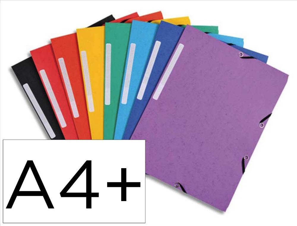602423g-1.jpg Chemises exacompta elastique 3 rabats a4 24x32 cms pack de 7+3 unités gratuites – Image 1