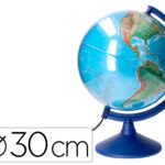 Globe terrestre antartik lumineux carte physique et    politique effaçable diametre  30 cm