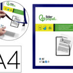Cadre affichage liderpapel mural magnetique a4 dos       adhesif repositionnable       coloris bleu