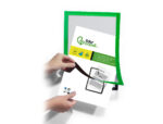 Cadre affichage liderpapel mural magnetique a4 dos       adhesif repositionnable       coloris vert – Image 7