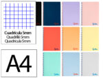 Cahier spirale liderpapel a4 micro wonder 240 pages 90g    5x5mm 4 trous 5 bandes        coloris assortis