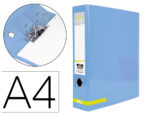 Classeur a levier liderpapel a4 color system dos de 80 mm  coloris bleu ciel