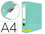 Classeur a levier liderpapel a4 color system dos de 80 mm  coloris menthe