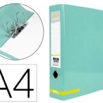 Classeur a levier liderpapel a4 color system dos de 80 mm  coloris menthe
