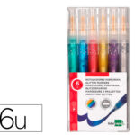 Feutre liderpapel encre metallisee pailletee double   pointe etui de 6u assorties