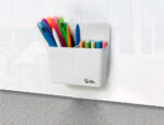 Pot a crayons liderpapel plastique magnetique          125x75x40 mm blanc – Image 5