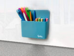 Pot a crayons liderpapel plastique magnetique          125x75x40 mm bleu – Image 5