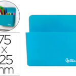 Pot a crayons liderpapel plastique magnetique          125x75x40 mm bleu