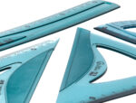 Set traçage liderpapel ecouse 100% plastique pet recycle    equerre 20 cm 18 cm regle 30  cm et demi-cercle 10 cm – Image 7