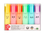 Surligneur liderpapel fluorescent pointe biseaute   etui de 6 un coloris pastel   assortis – Image 2