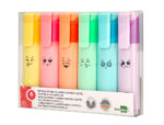 Surligneur liderpapel fluorescent pointe biseaute   etui de 6 un coloris pastel   assortis – Image 3