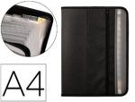 Trieur liderpapel 13 compartiments polypro a4      fermeture eclair coloris noir