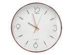 Horloge murale q-connect metallique mouvement          silencieux diametre 35,5 cm   coloris chrome – Image 2