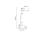 Lampe de bureau q-connect professionelle abs 80 leds 7  w avec commutateur coloris    mat cct 3000k-6500k 500lm – Image 12