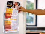 Porte-visuels q-connect mural plexiglas transparent format  a4 225x50x244 mm – Image 7