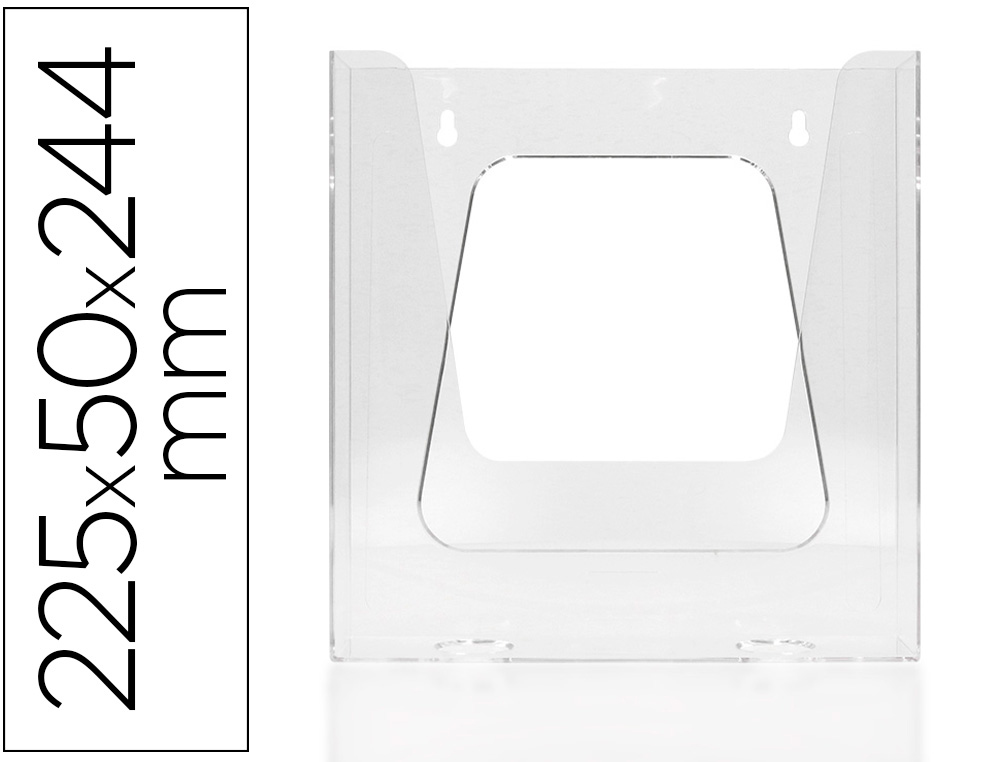 602694g-1.jpg Porte-visuels q-connect mural plexiglas transparent format a4 225x50x244 mm – Image 1