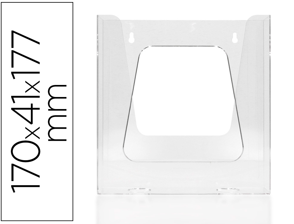 602695g-1.jpg Porte-visuels q-connect mural plexiglas transparent format a5 170x41x177 mm – Image 1