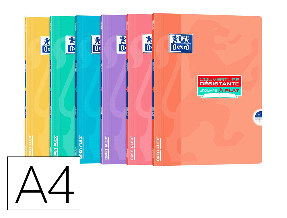 602901g-1.jpg Cahier hamelin openflex pastel agrafe 210x297 96 pages optik paper seyes – Image 1