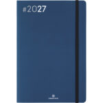 Agenda oberthur semainier 25 fsc flex 1 semaine sur 2      pages 16x24cm 128p coloris    marine