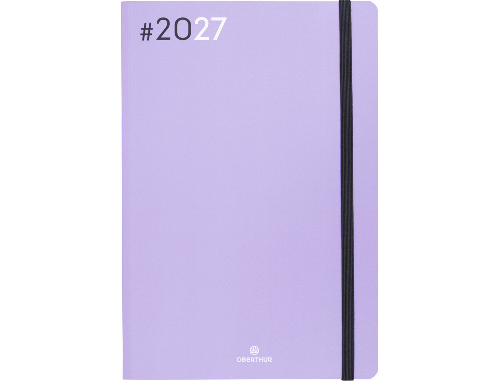 603560g-1.jpg Agenda oberthur semainier 25 fsc flex 1 semaine/2 pages 16x24 cm 128p coloris lilas – Image 1