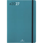 Agenda oberthur semainier 25 fsc flex 1 semaine sur 2      pages 16x24cm 128p coloris    emeraude