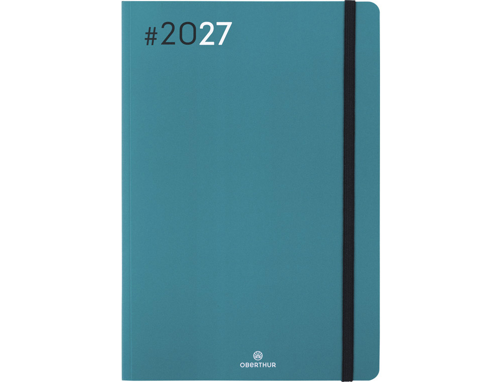 603561g-1.jpg Agenda oberthur semainier 25 fsc flex 1 semaine sur 2 pages 16x24cm 128p coloris emeraude – Image 1