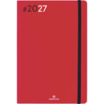 Agenda oberthur semainier 25 fsc flex 1 semaine sur 2      pages 16x24cm 128p coloris    rouge